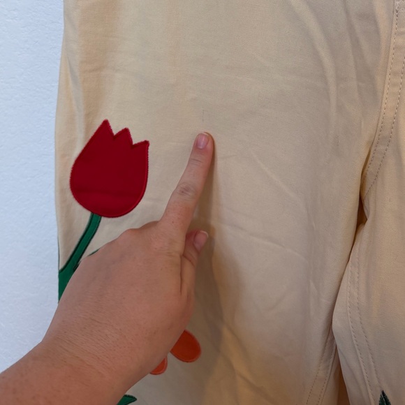 Tyler McGillivary Garden Pants Floral Spring Pants NWOT XL Cream/Multicolor - Picture 5 of 8